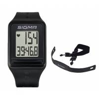 Часы спортивные SIGMA SPORT iD.GO: пульсометр, секундомер, часы. Чёрный