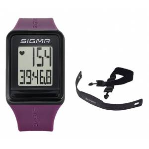 Часы спортивные SIGMA SPORT iD.GO: пульсометр, секундомер, часы. Фиолетовый