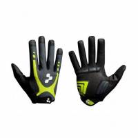 Перчатки CUBE Natural Fit Gloves Touch LF lime~n~black M(8)